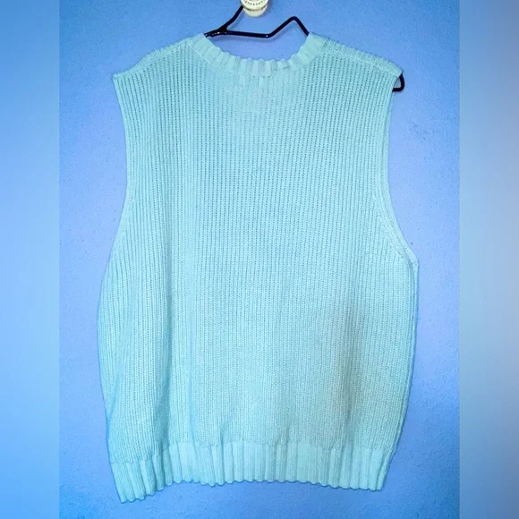 NWT unisex Cotton on baby blue sweater vest L - Picture 8 of 8